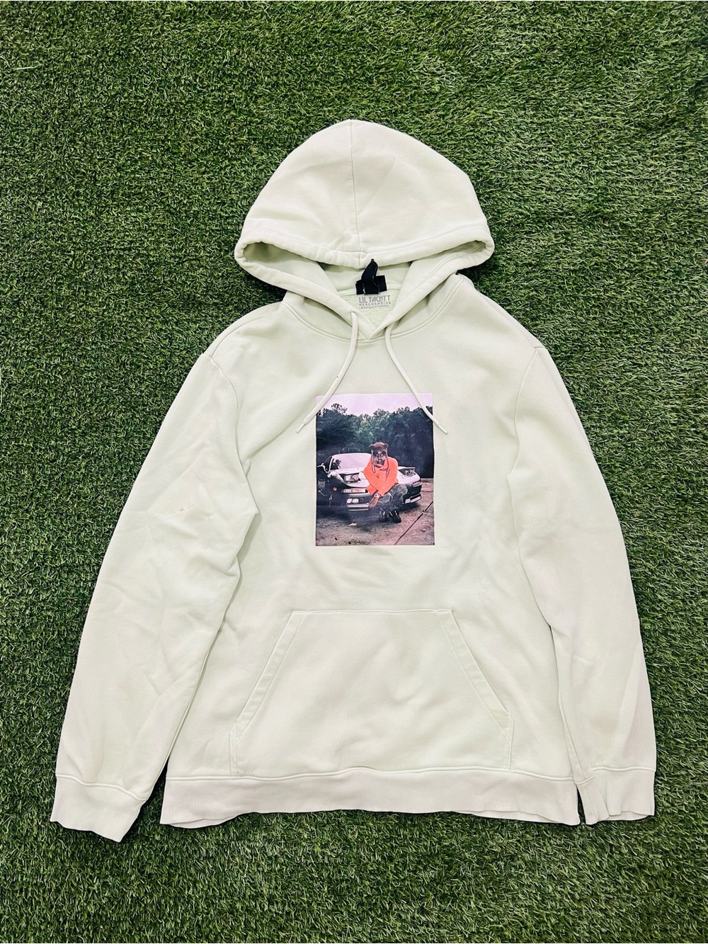 H&M x Lil Yachty Lil Boat Mint Green Graphic Hoodie Size L Streetwear💎